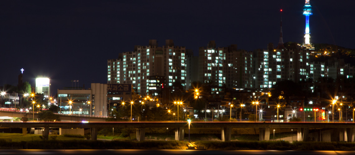 seoul han river at night