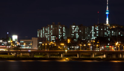 seoul han river at night